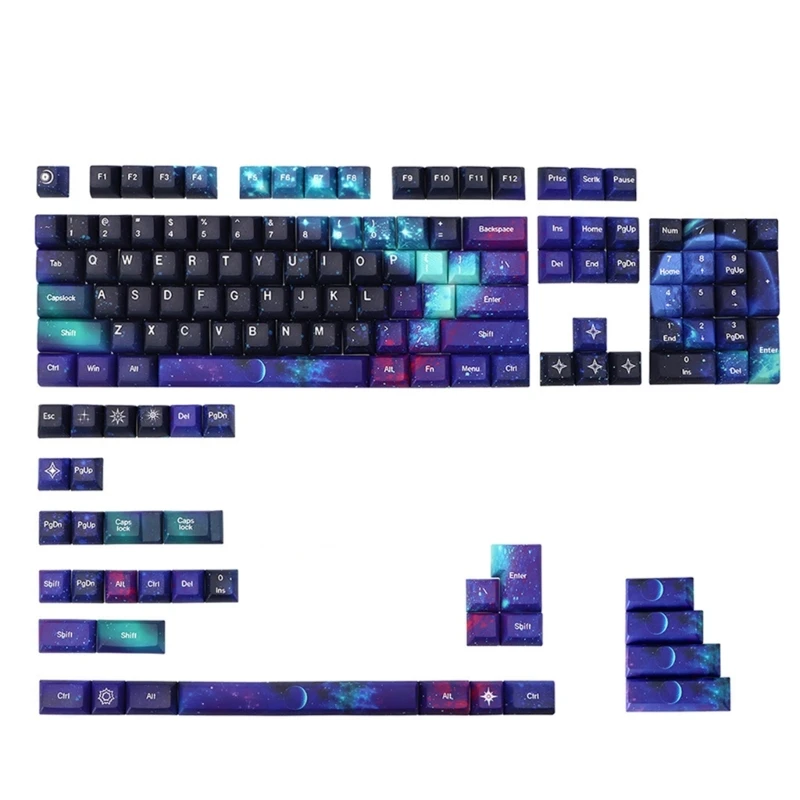 

139 PBT Keycaps Sublimation Keycaps Gaming Keyboard High Hardness Keycaps Ergonomic Design Thermal Sublimation