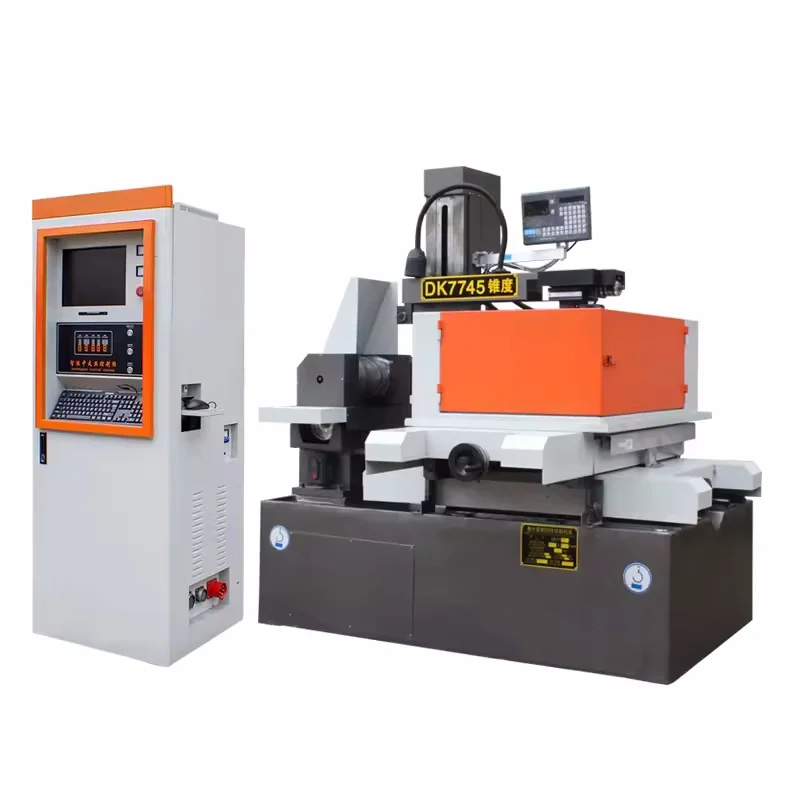 DK7745 CNC High-Speed Single Wire EDM Machine for Metal Precision 0.02mm Max Cutting Thickness 400mm New Motor PLC Core