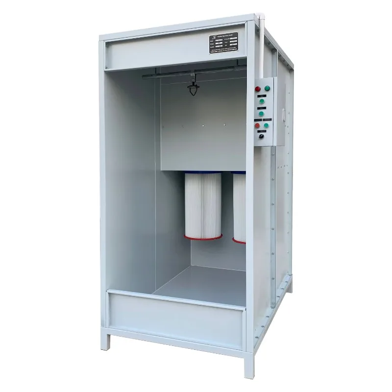 2 Filter Recycling Powder Coating Spray Room Metal Wheel Rim Workpiece Electrostatic Spray Room