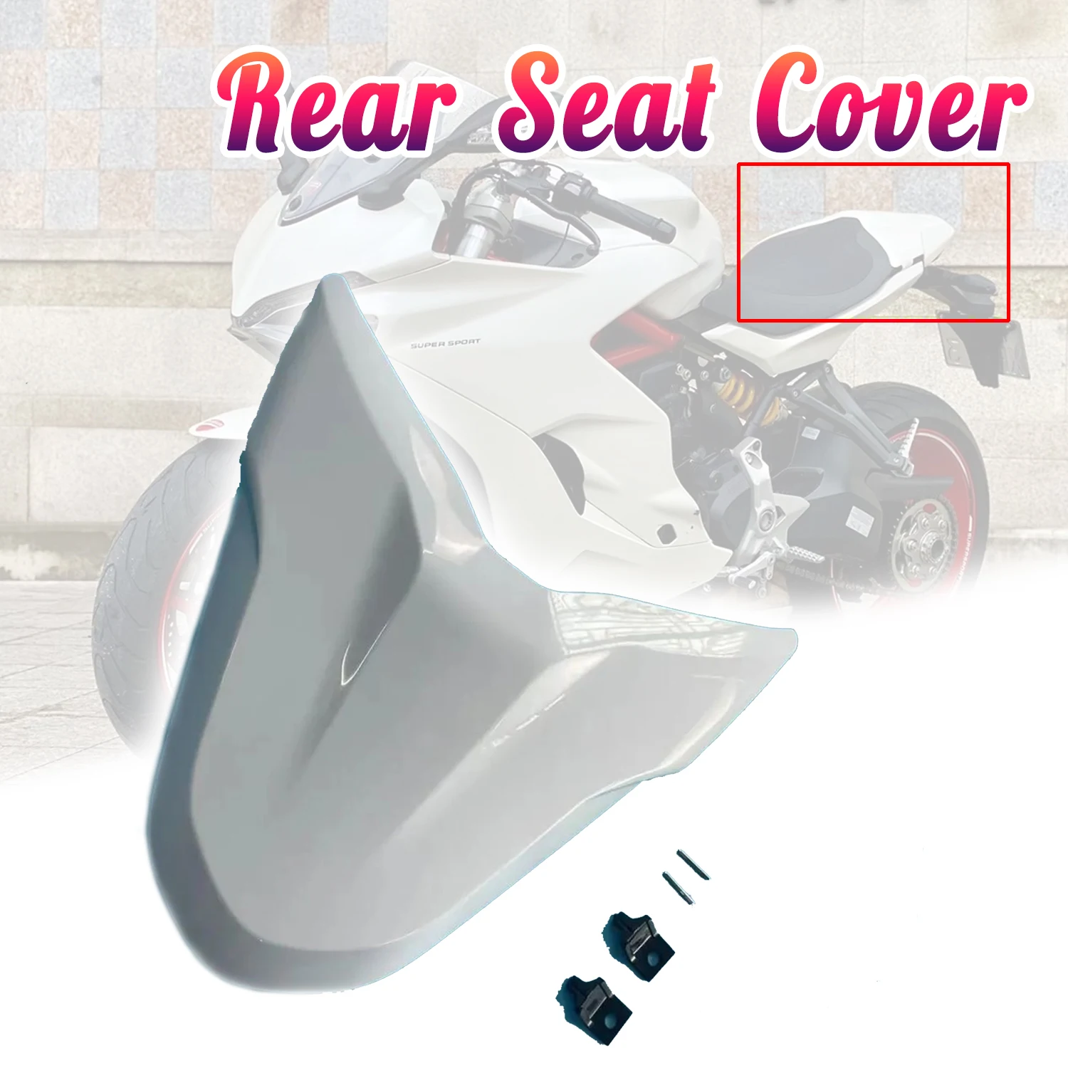 Fit for DUCATI Supersport 939 2017 - 2020 Rear Seat Cowl Fairing Tail Passenger Pillion Cover