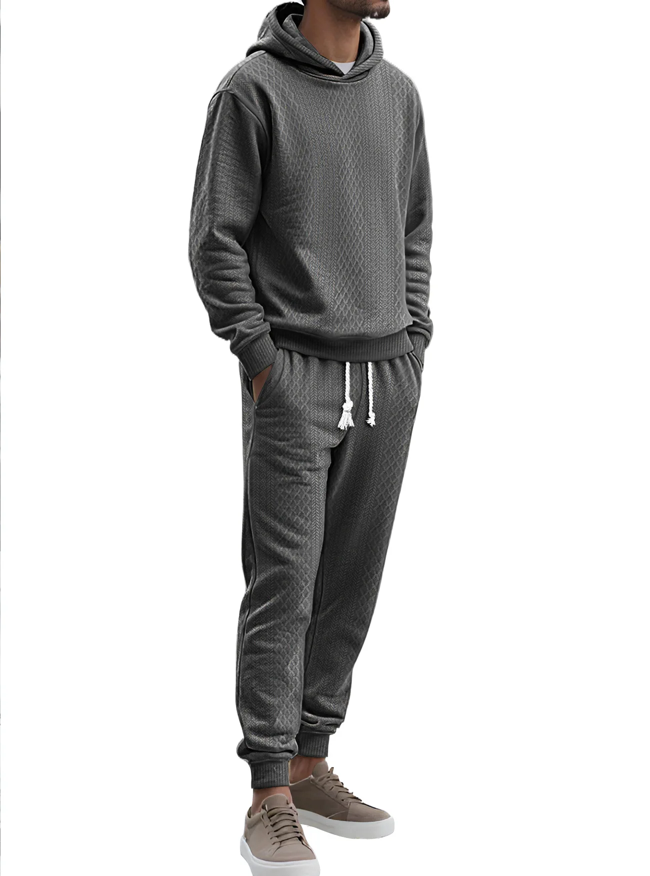 Survêtement Homme 2 Pièces à Capuche - Sweat Et Pantalon Jogging Ample, Confortable Pour Sport Et Détente (automne/hiver)