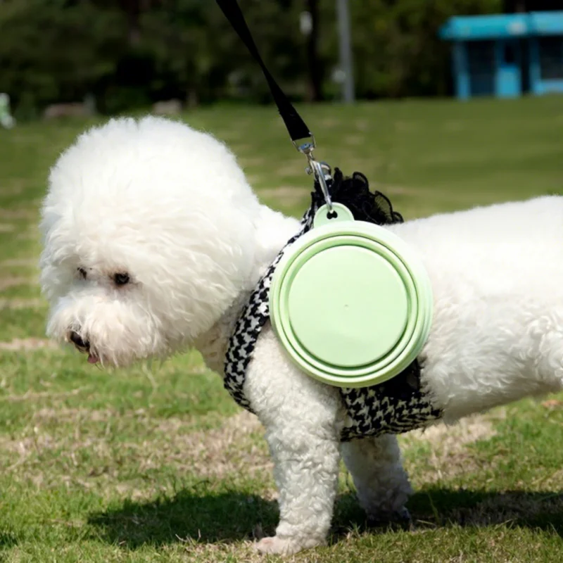 Collapsible Silicone Dog Bowl for Outdoor Travel Pet Drinking Bowl Folding Food Container for Dogs And Cats Puppy Feeder