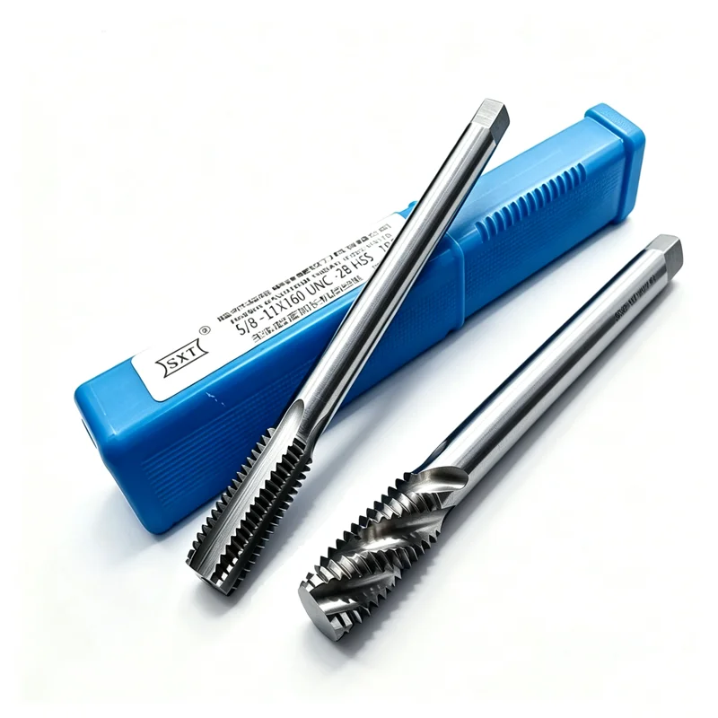 Extended American standard straight groove and spiral groove tap 6-32, 1/4, 5/16, 3/8, 1/2, 1 Inch, machine tool thread tapping