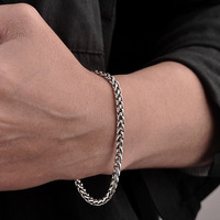 3 5 7 MM Hip Hop Stainless Steel Dragon Bracelet Simple Men Titanium Steel Bracelet Fashion Jewelry Trend Accessories Gift