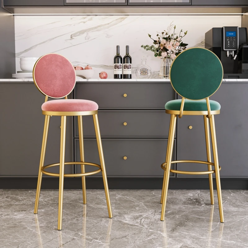 Lounge Modern Bar Chairs Metal High Bedroom Women Kitchen Bar Chairs Luxury Nordic Taburetes Altos De Cocina House Accessories