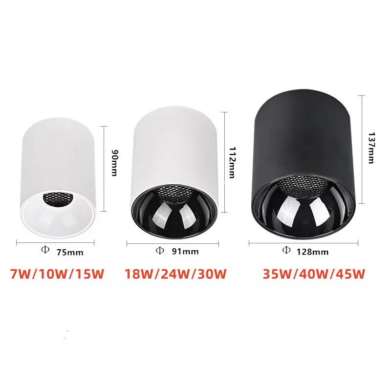 Modern minimalist dimmable honeycomb surface mounted anti-glare LED down light COB ceiling kitchen living room interior lighting