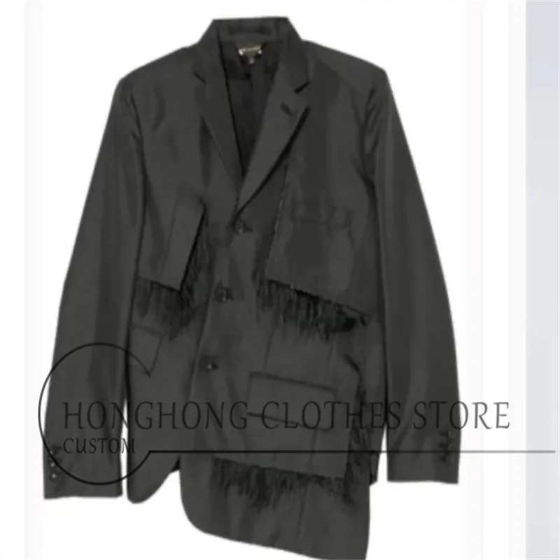 2026 New Fringed Decoration, Slanted Collar, Custom-Sized, Handcrafted Coat