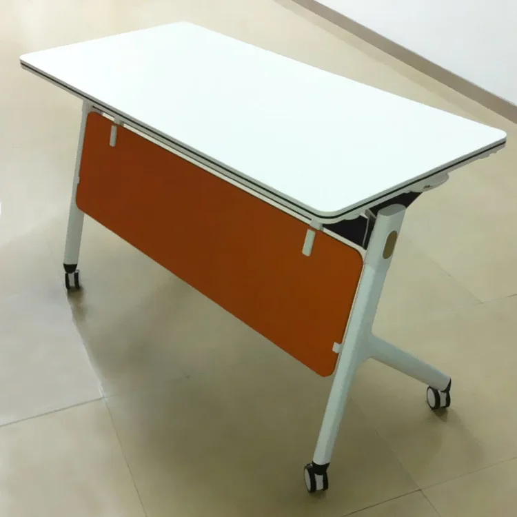 طاولة تدريب الموظفين البيضاء، طاولة مؤتمرات مستديرة الربط، تفكيك وتجميع، مكتب طالب متنقل قابل للطي، إبداعي #5