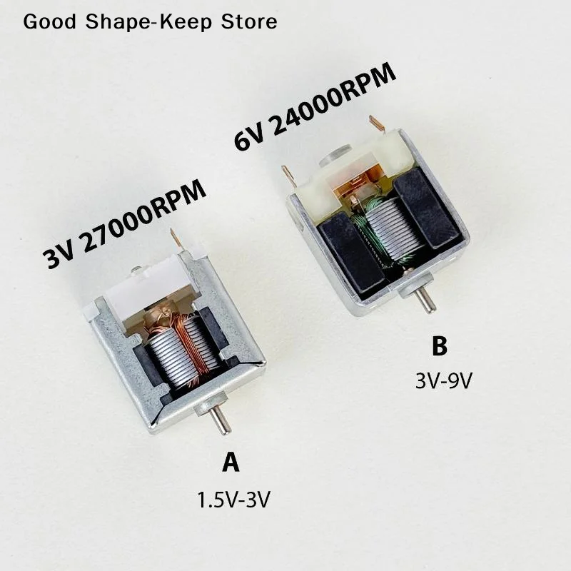 daily3V 6V Micro 18mm Square Motor Bare DC Type Strong Magnetic Engine for DIY Electronic Toy Car Mini Robot Model Making