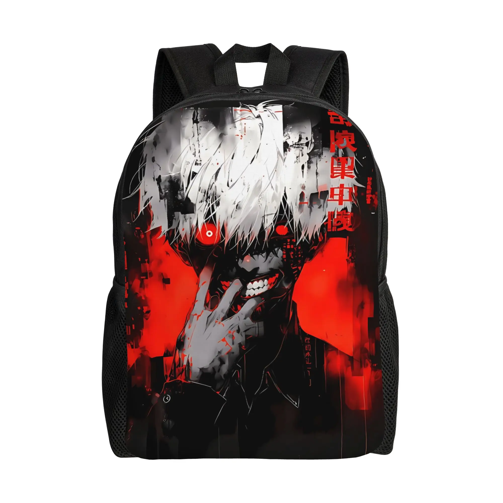 Fashion Halloween Tokyo Ghoul Kaneki Backpacks Its Bag  mochila Camping Zipper Closure Rucksack