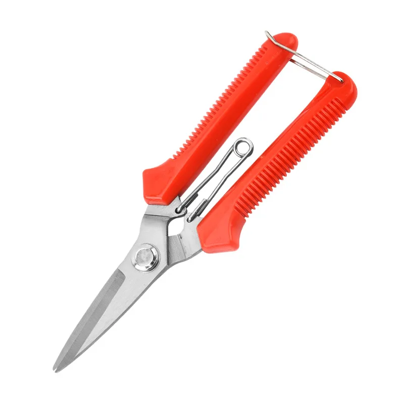 Professional Garden Pruning Shears 190mm - Stainless Steel Straight Head, Sharp for Bonsai, Home & Outdoor Plant, Flower Cutting