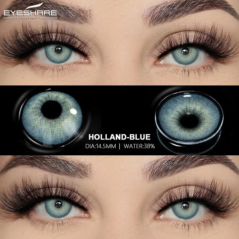 EYESHARE 1Pair Color Contact Lenses for Eyes Blue Eye Contacts Natural Colored Gray Pupils for Eyes Green Lenses Eye Contacts