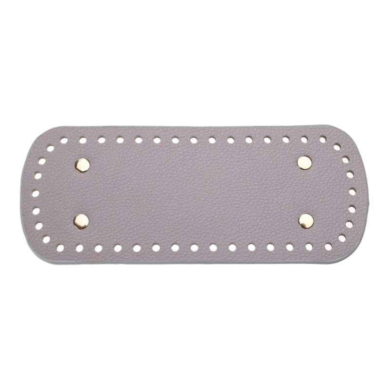 Oval Round Bags Bottom Leather Bag Base with 44 Holes Nail-Bottom Shaper Pad for DIY Crossbody Shoulder Bag Knitted Bag