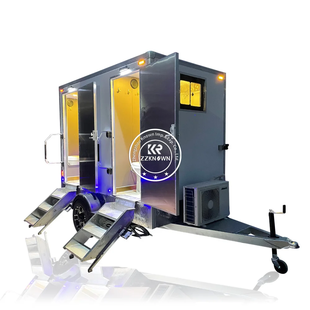 Banheiros de luxo banheiro reboque portátil banheiro de luxo e chuveiro banheiro móvel com chuveiro