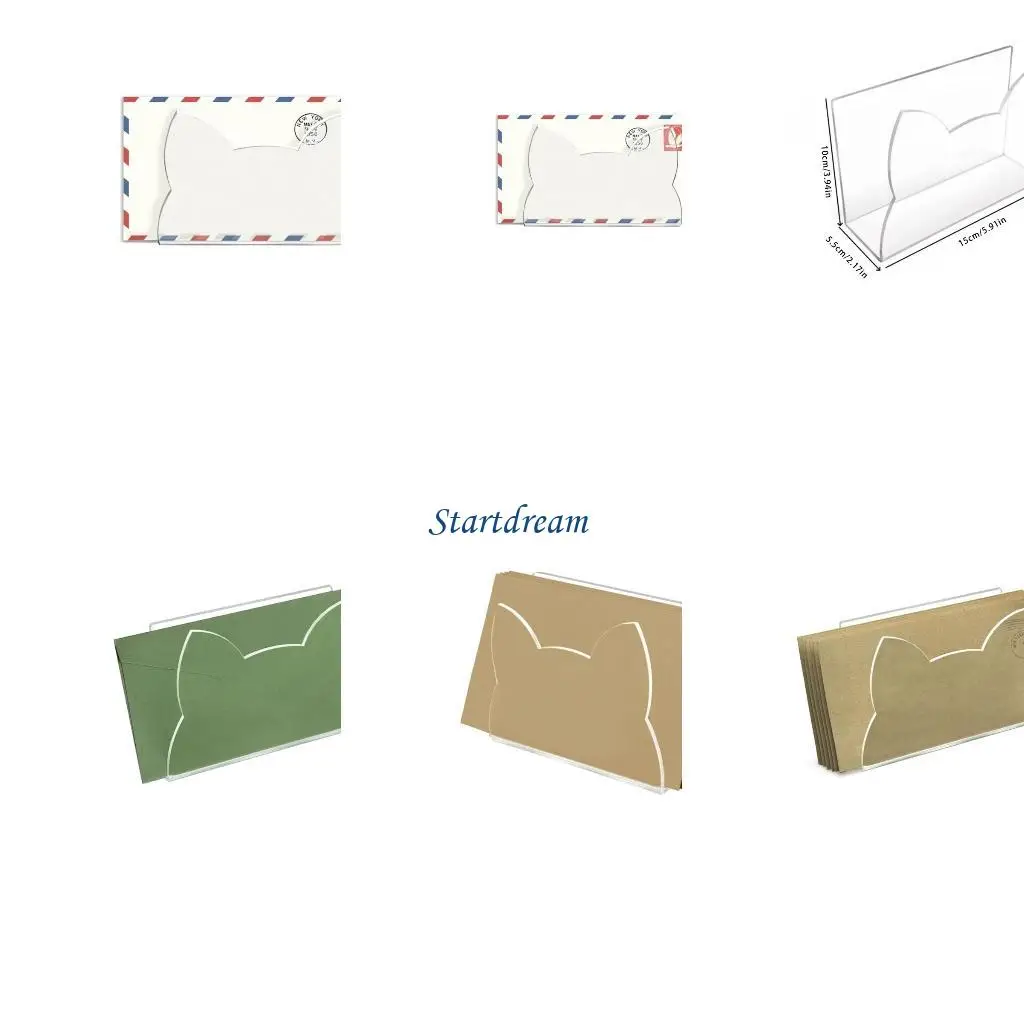 Mail Organizers Rack Envelope Holder Desk Document Storage Stand Desk File Rack K92C