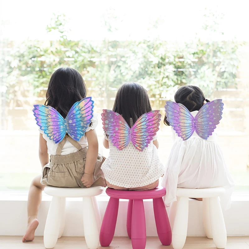 1piece Girl Angel Wings Accessories Cosplay Cute Wings Theme Party Birthday Party Baby Shower Dance DIY Show Decoration Kid Gift