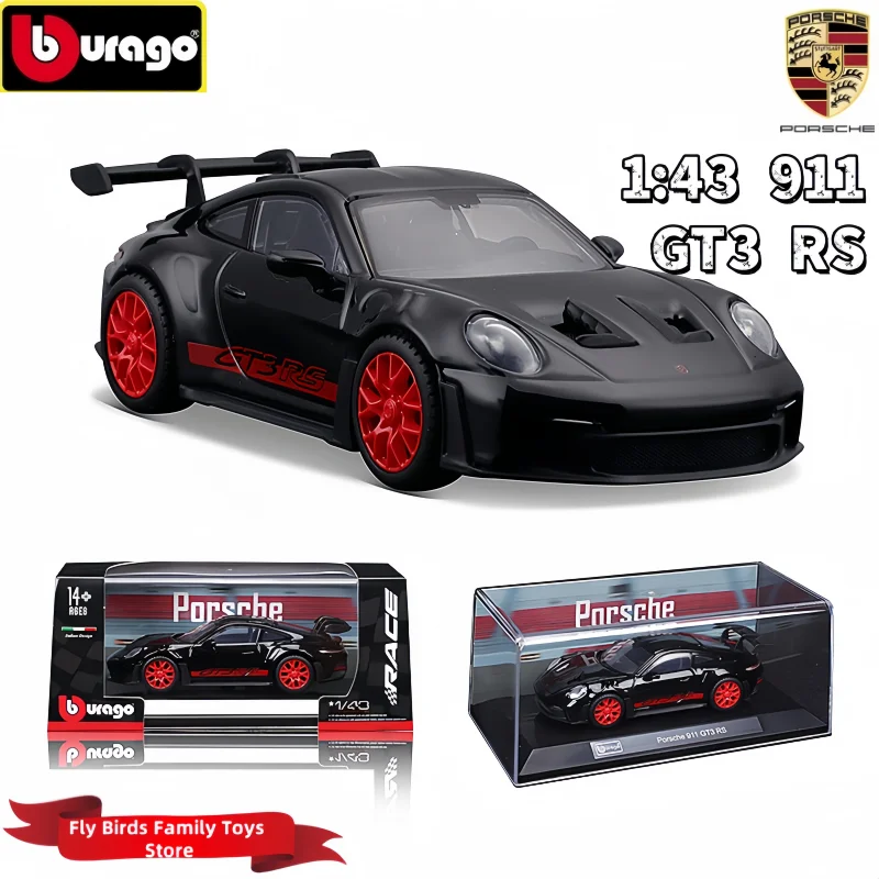 

Original Bburago 1:43 24h Lemans Porsche 911GT3 RS Lamborghini SC63 Alloy Miniature Diecast Model Car Models Toys Christmas Gift