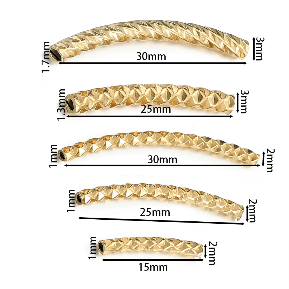 5 قطعة/الوحدة الفولاذ المقاوم للصدأ منحني أنبوب طويل خزر عازل موصلات اليدوية DIY بها بنفسك صنع المجوهرات سوار إكسسوارات عقد