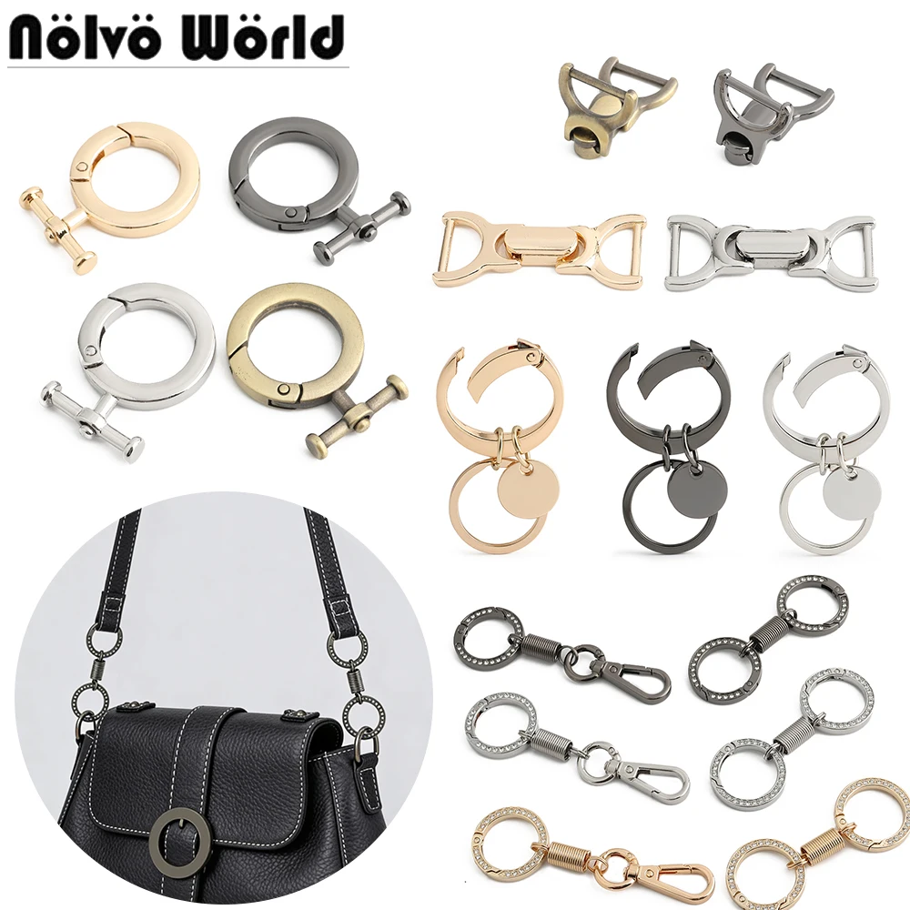 10/30/50PCS Metal Key Chains Ring Carabiner HookFor Outerwear Shoes Bag Strap Spring Snap Buckle Keychain Decorative Accessories