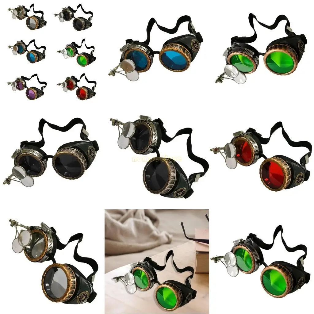 

31BF Vintage Steampunk Goggles очки Halloween Cosplay Costume Punk Готические очки