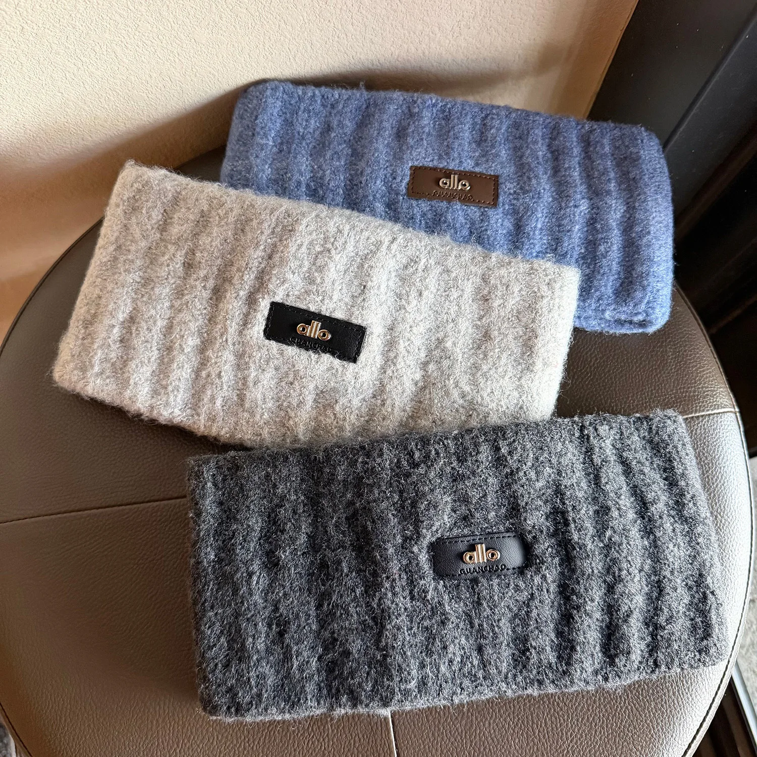 

Women Winter Broadside Headband Solid Color Knitted Warm Headwrap Girls Punk Elastic Sports Hair Bands for Hair Accessories