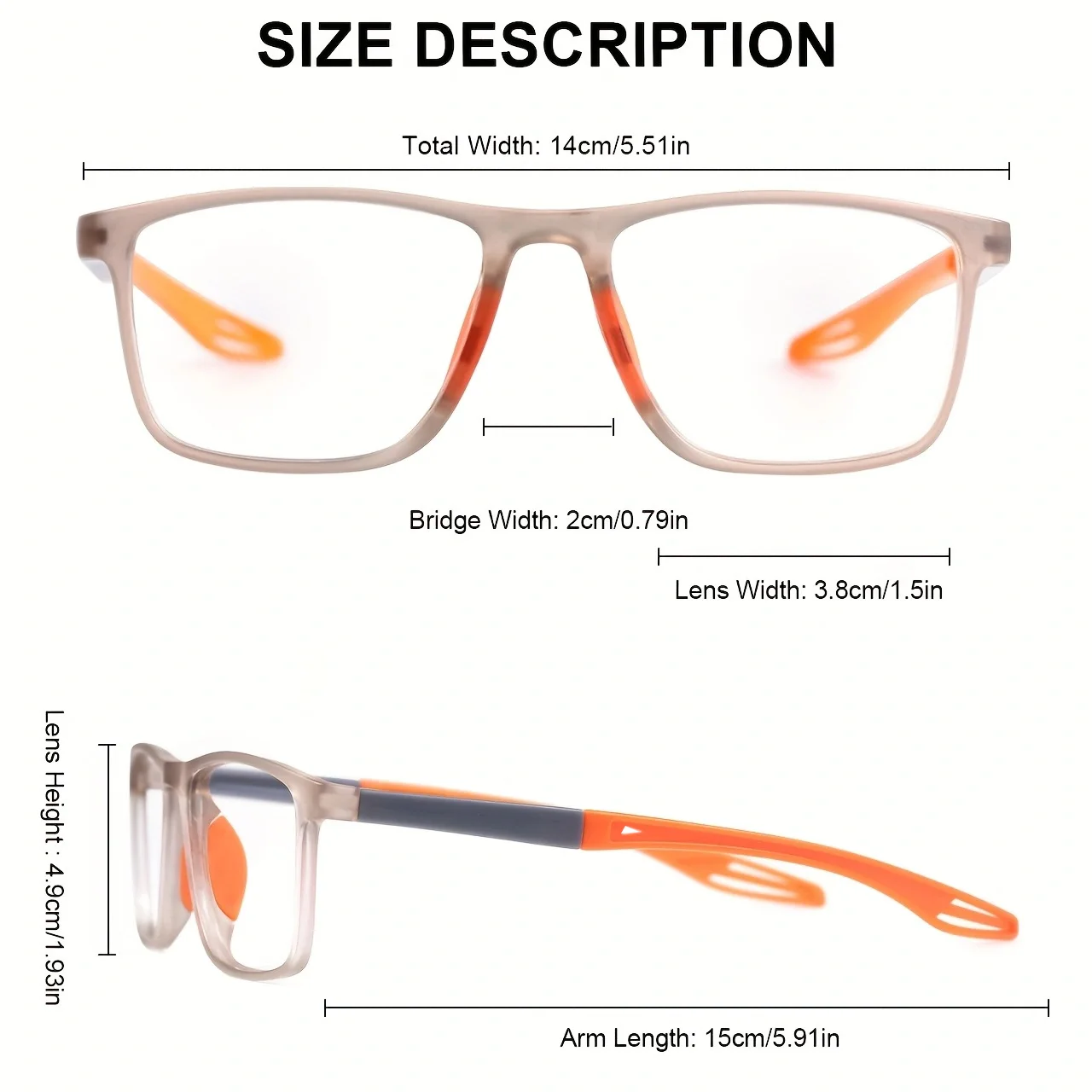 1pack Anti Blue Light Square Prescription Spectacles Women Men Spring Leg Farsightedness Glaasses +1.0 To +3.0 view 6