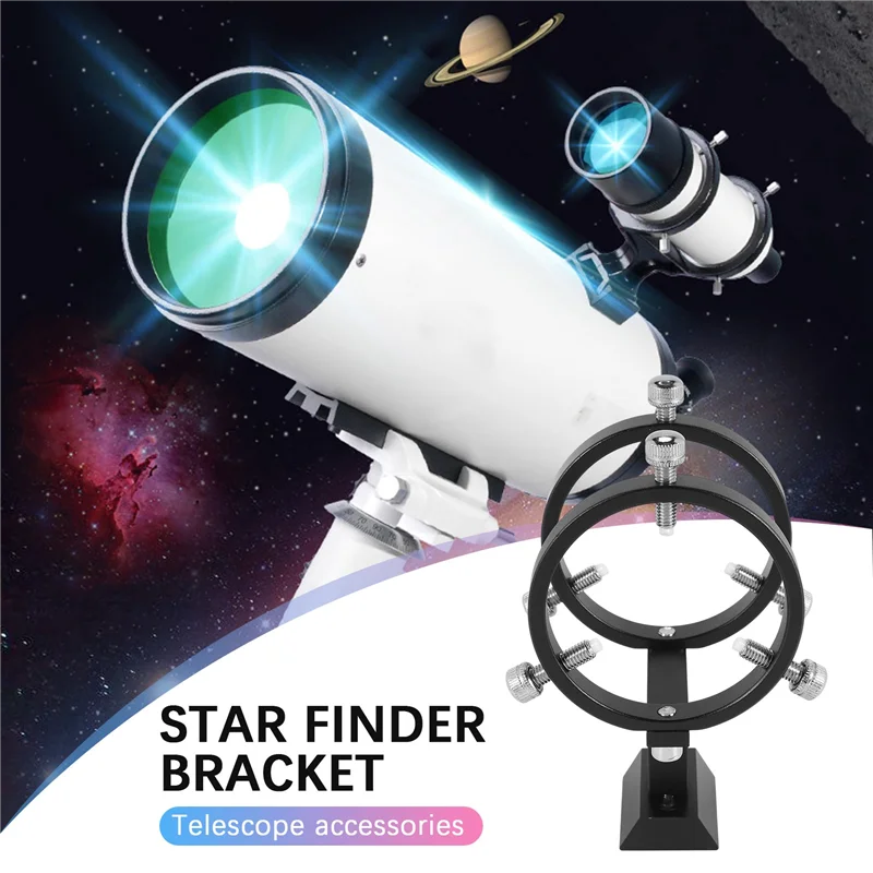 A18E-مؤشر Finderscope قابل للتعديل 6 نقاط توجيه حلقات جبل تلسكوب فلكي