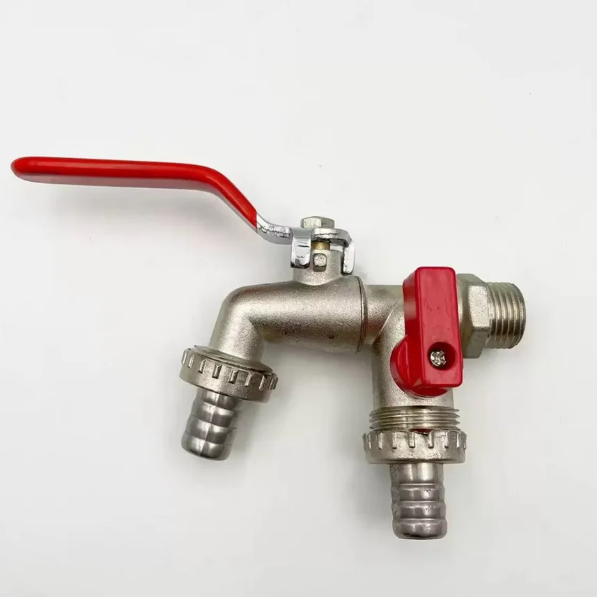 Garden Tools Brass Water Faucet 1/2'' Outside & Inside Used Easy Turn On/Off Lever Handle Watering Supply Taps Ball Valve