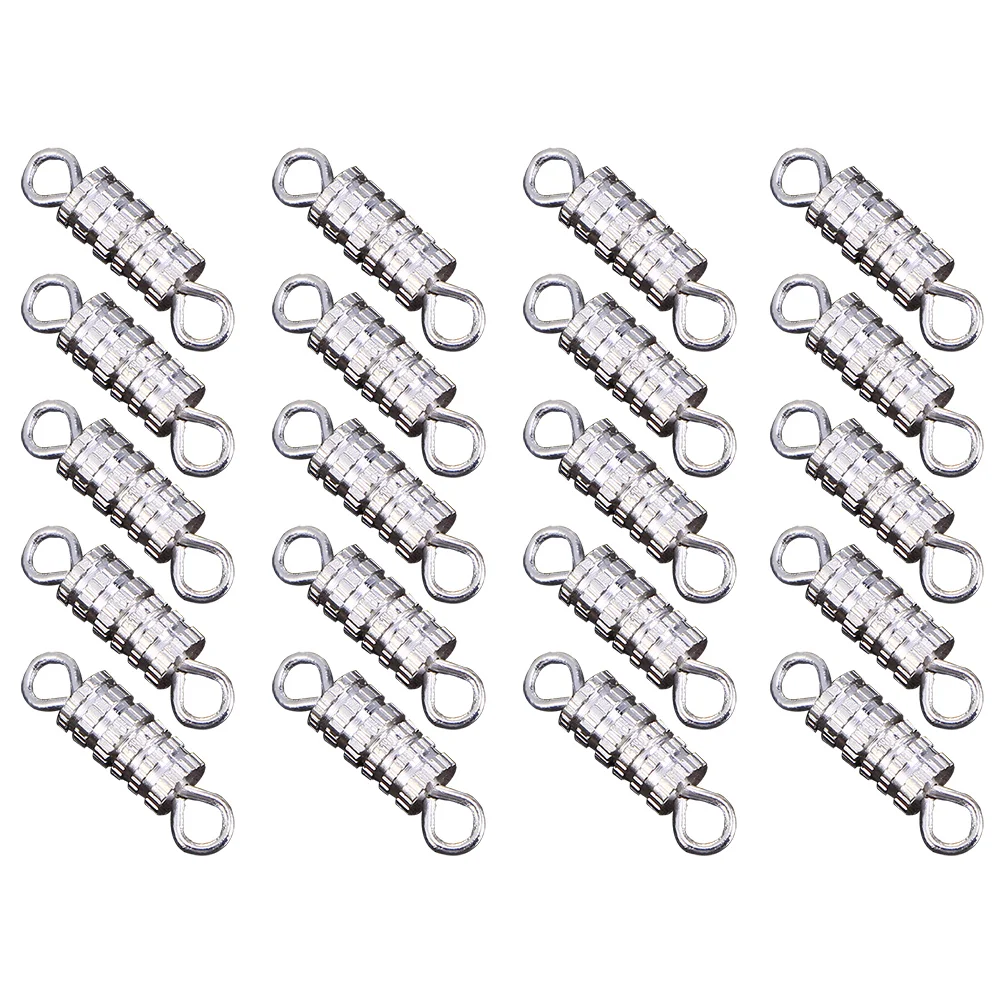 60 Pcs Brass Necklace Clasp Bracelet Jewelry Key Ring Magnetic Lobster Clasps Clip Metal Screw Connector