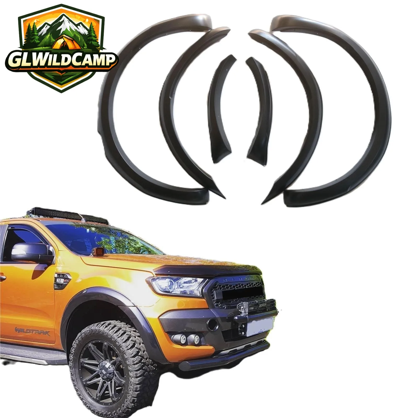 Pickup Truck Car Body Conversion Kit ABS Wheel Arch Similar Fender Flares for Ranger T6 T7 T8 2012 2015 2018 2021
