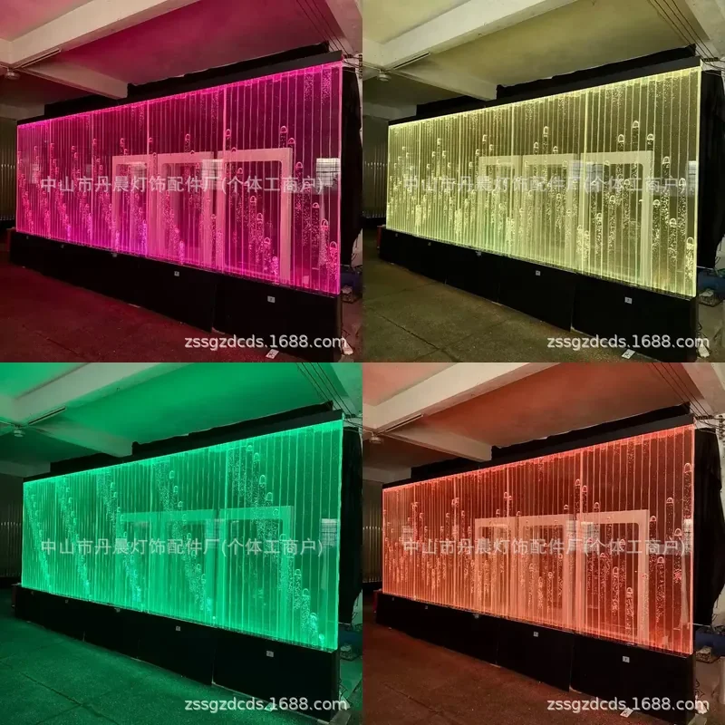Custom Acrylic Bubble Wall Water Curtain Screen Room Divider Entrance Partition Background Feature for Home Office Decor