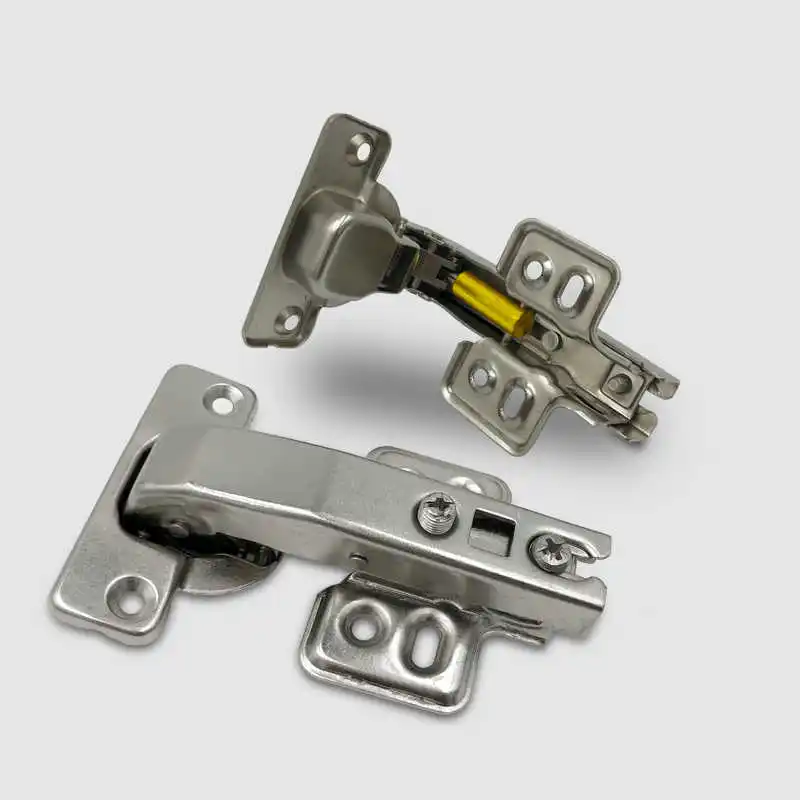 1PCS Stainless Steel 90° Swing Door Hinge Straight Corner Cabinet Buffer Damping Hinge Without Column 180° Door Hinge