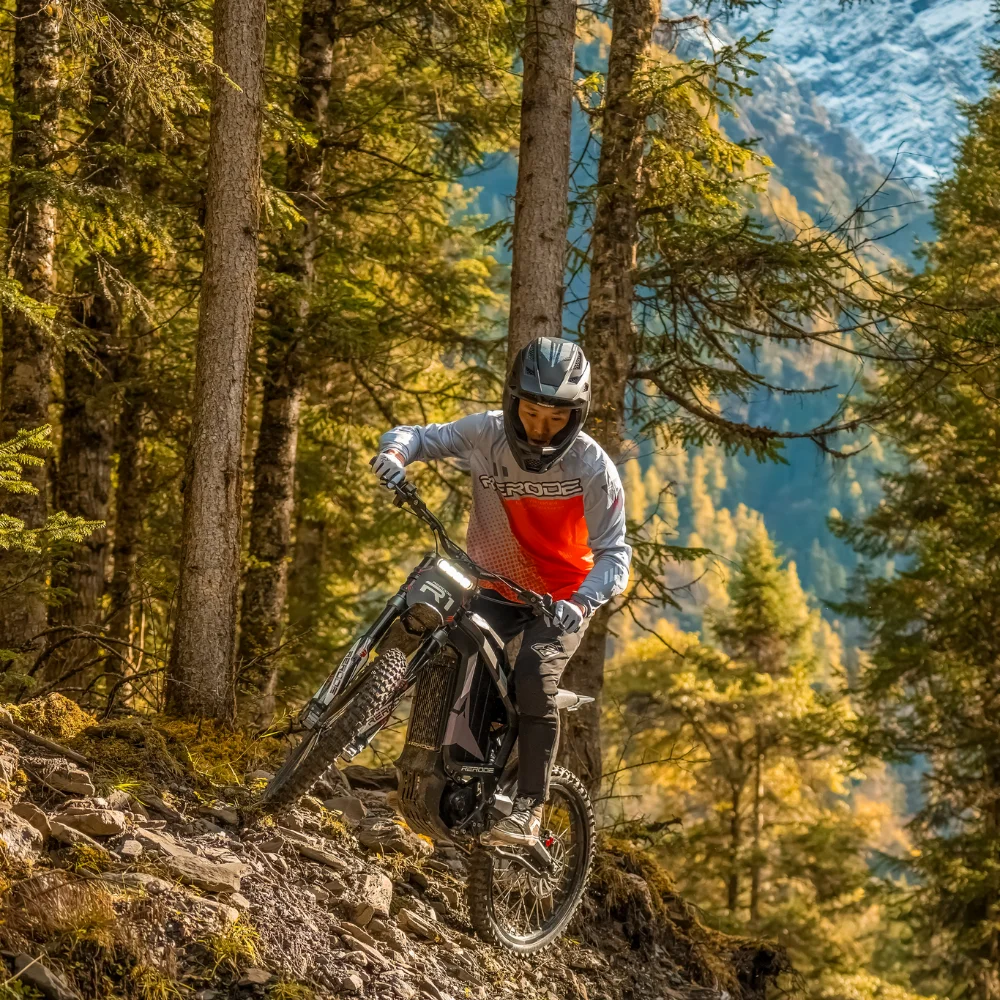Rerode Bici da cross elettrica con motore medio sincrono a magnete permanente ad alta velocità 10000W Off Road Moto Mountain E Bike