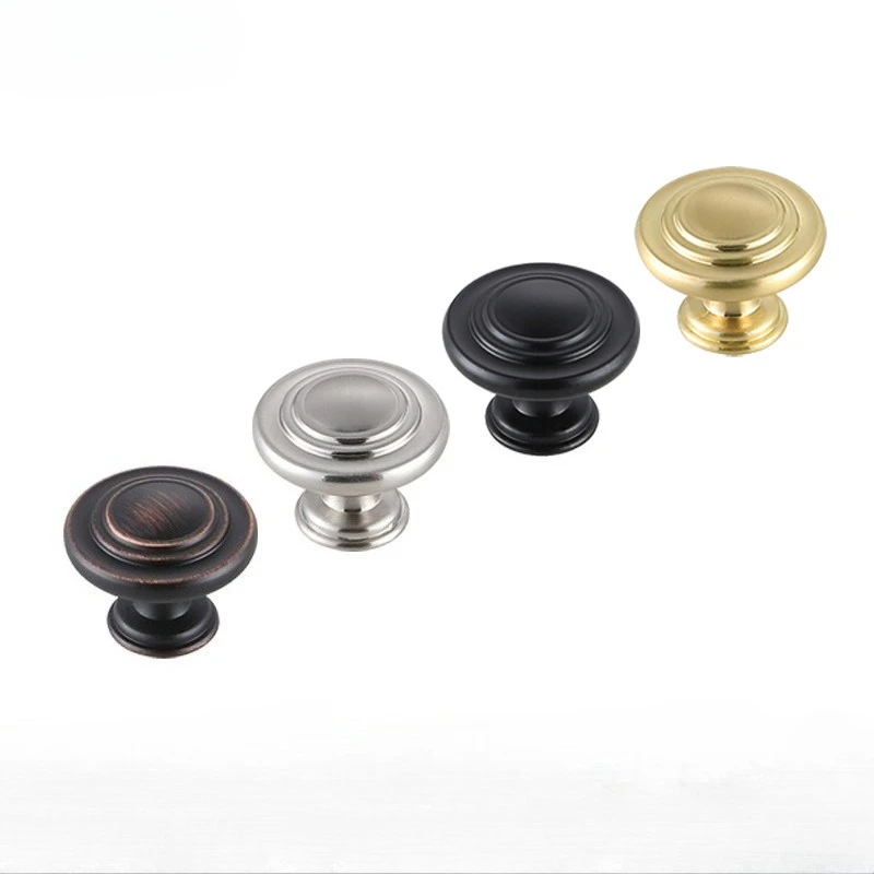 Single-hole round-head drawer cabinet door handle, round zinc alloy cabinet wardrobe shoe cabinet pull handle