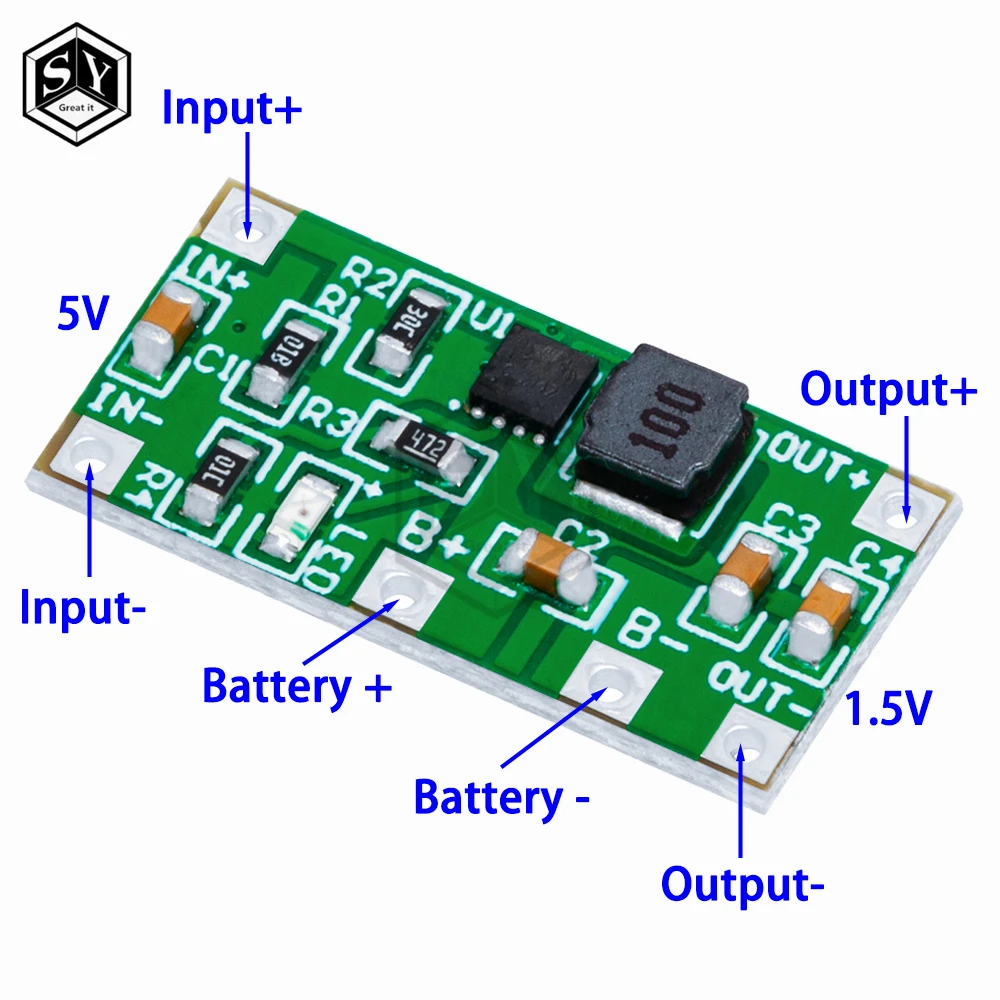 AA/AAA dry battery modified to lithium battery 3V-4.2V reduced by 1.5V charging and discharging toy remote control mouse modific