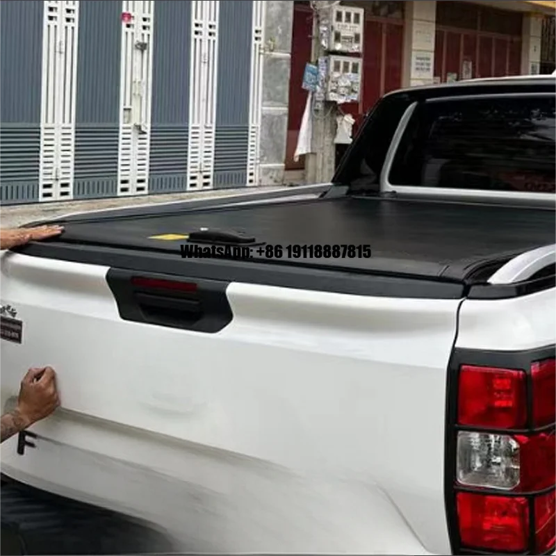 

High Quality Manual Operated Aluminum Tonneau Cover Applicable to for GMC Sierra Pickup Retractable Aluminum Roller Shutter