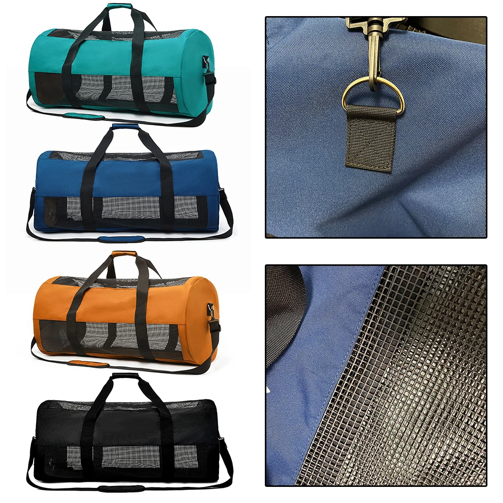 

1pc Scuba Diving Mesh Bag 60L Large Capacity Quick-Dry Storage Bag For Gym Swimming Gear Duffle Tote Bag Accessories