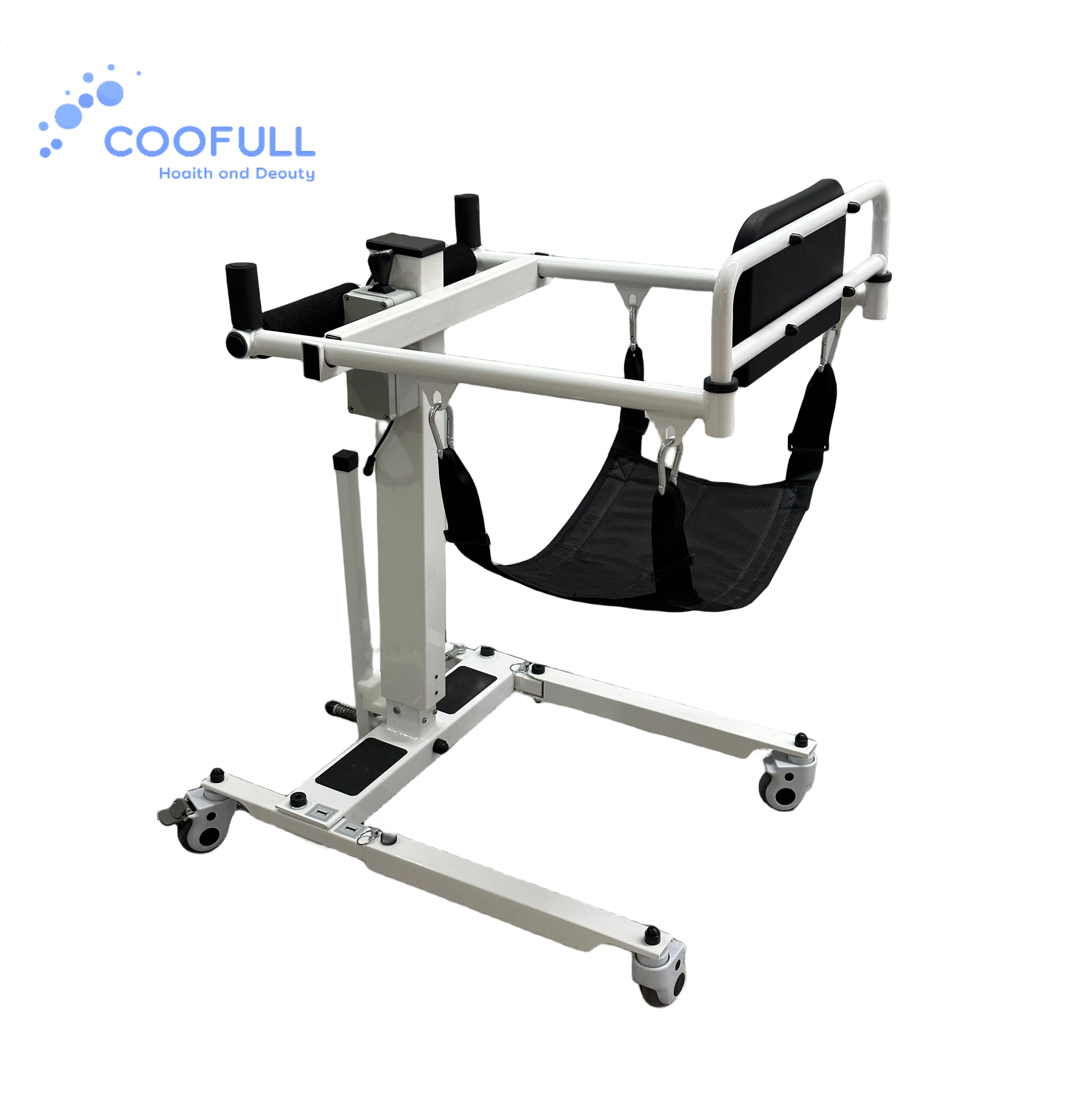 Coolfull Adjustable Multifunctional Metal Electric Lift Wheelchair Patient Transfer Chair for Sale Walker & Rollator