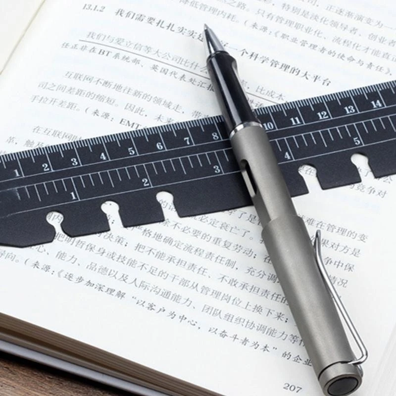 Foldable Straight Functional Scale Rulers Pages Marker for A5