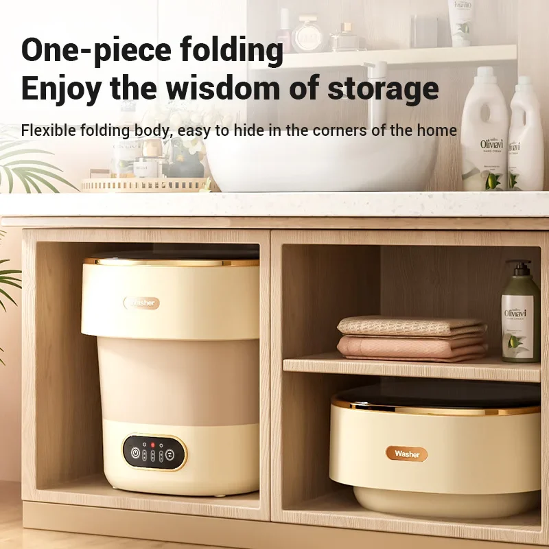 Lavadora plegable portátil de 13L con secador giratorio para calcetines, ropa interior, bragas, lavadora doméstica de gran capacidad
