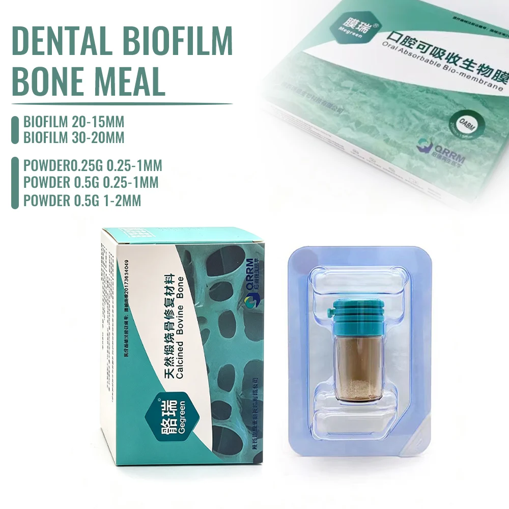 Dental Biofilm Bone Meal Membrane Absorbable Material for Guided Bone Regeneration in Oral Cavity Repair