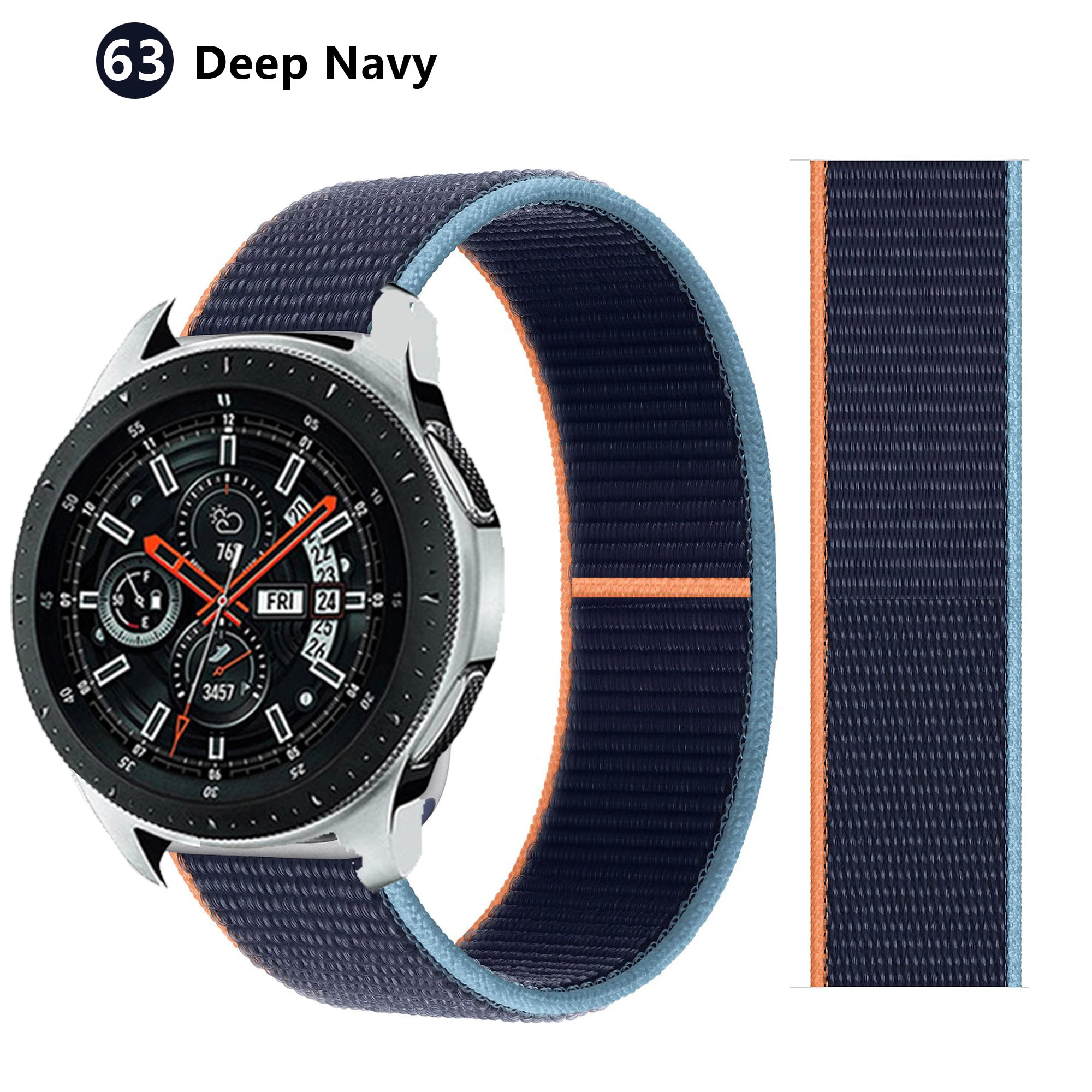 Universal 20mm 22mm Nylon Woven Loop Strap For Samsung Galaxy Watch 3 Active1 2 Replacement Wristband For Huawei Watch GT/GT2