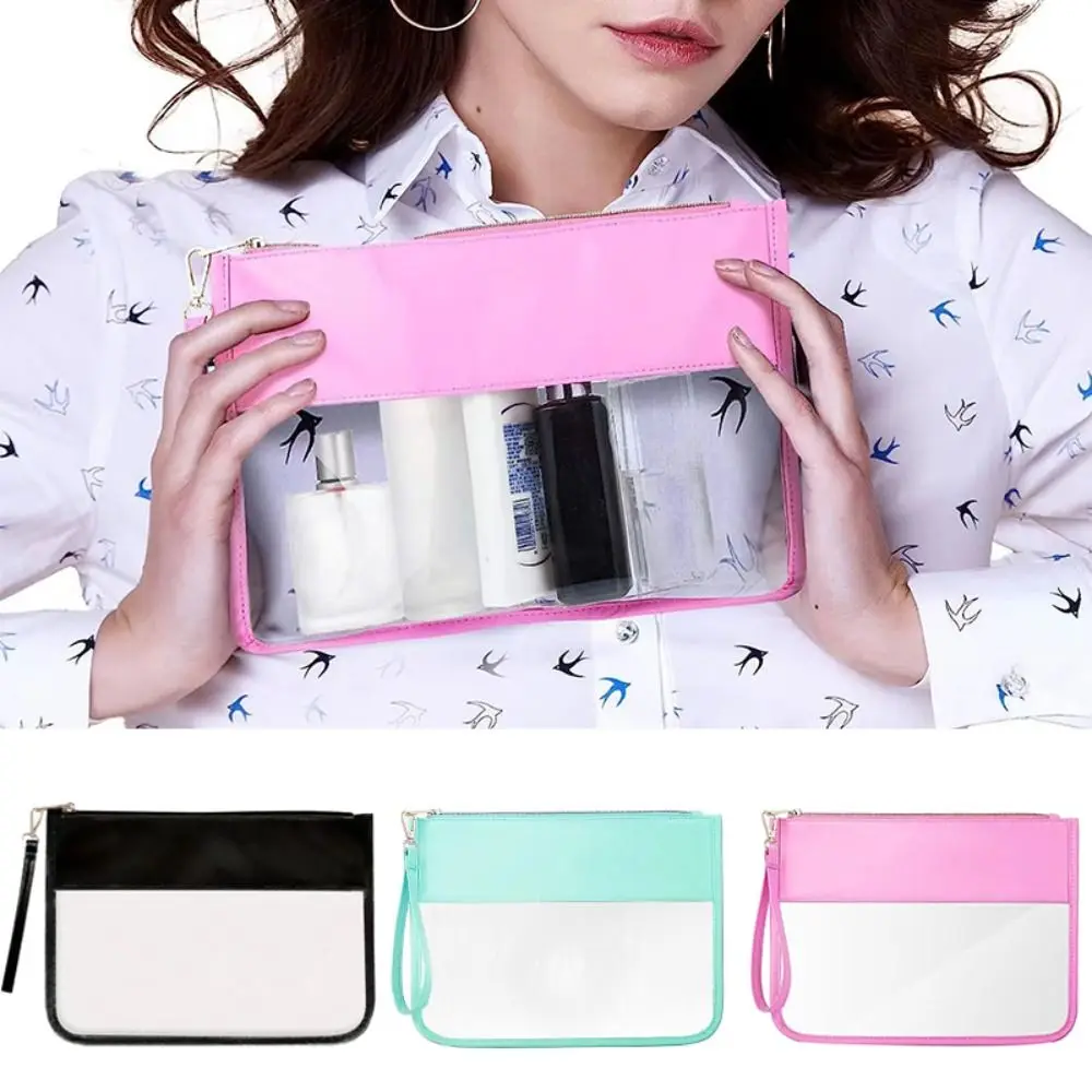 Transparent Traveling Toiletry Bag Portable PVC Waterproof Makeup Organizer Large Capacity Storage Bag