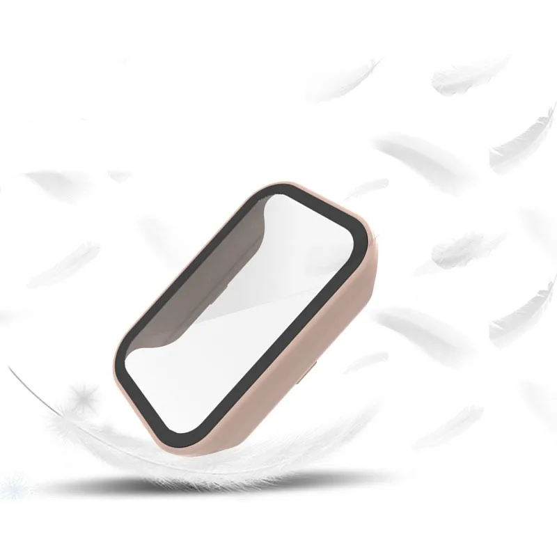 PC Hard Edge Shell Glass Screen Protector Case For Amazfit Band 7 Smartband Protective Film Full Cover Smart Band7 Accessories