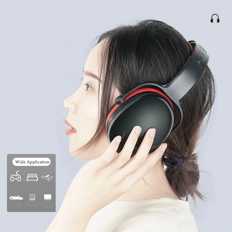 High Quality Foldable Ear Protector SNR-35dB Adjustable Anti-Noise Head Earmuff For Kid/Adults Study Sleeping Hearing Protection