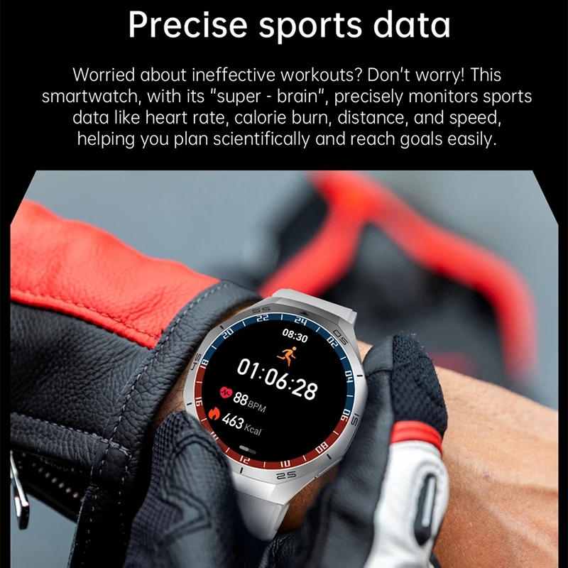 2025New لهواوي GT5 برو ساعة ذكية الرجال HD AMOLED شاشة GPS مسار الحركة معدل ضربات القلب بلوتوث دعوة 1.52 "الساعة الذكية IP68