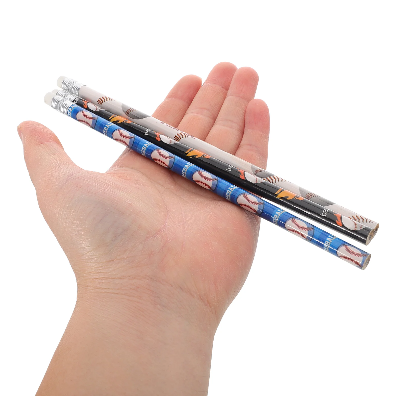 12 Pcs Baseball Pencil Scrapbooking Boy Small Mechanical Pencils Sports Bulk Themed Fragrance Student