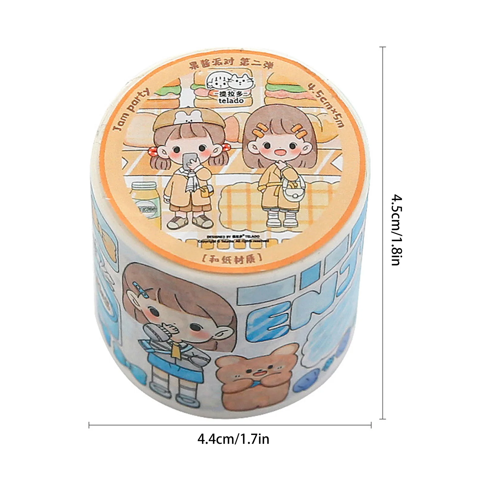 Cute Cartoon Girl Decorative Adhesive tapes Sweet jamparty Diary WashiTape Scrapbooking DIY Paper Scrapbooking Stickers