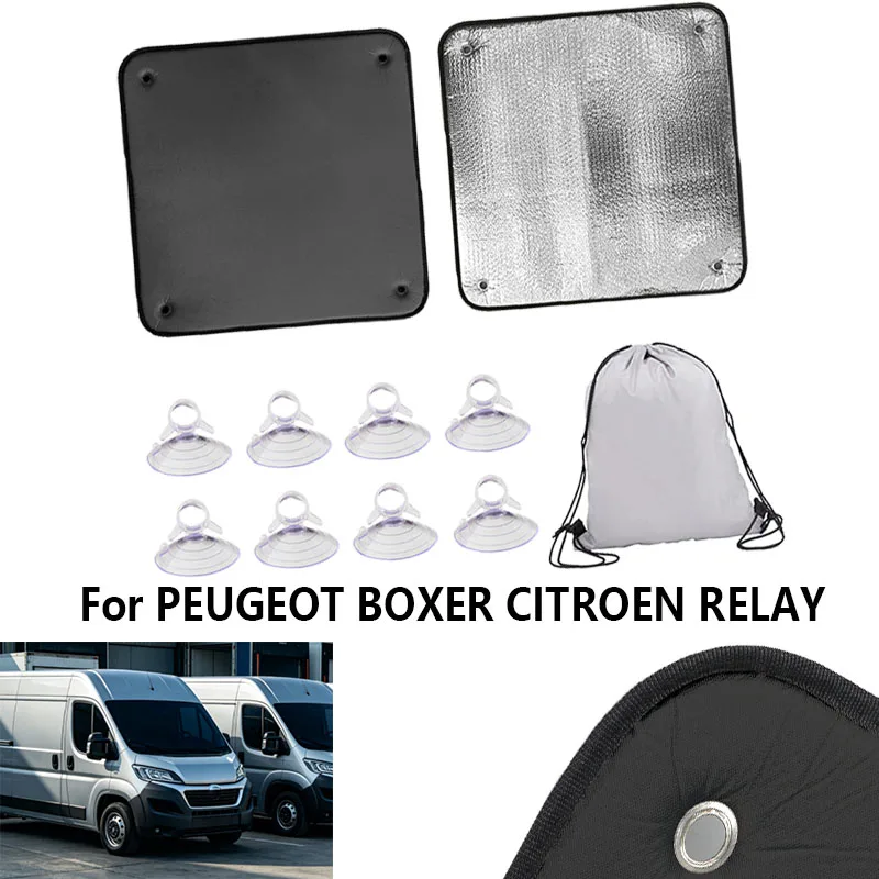 Thermal Window Blinds for FIAT DUCATO BARN DOOR 2X Thick Insulated Blackout for PEUGEOT BOXER CITROEN RELAY