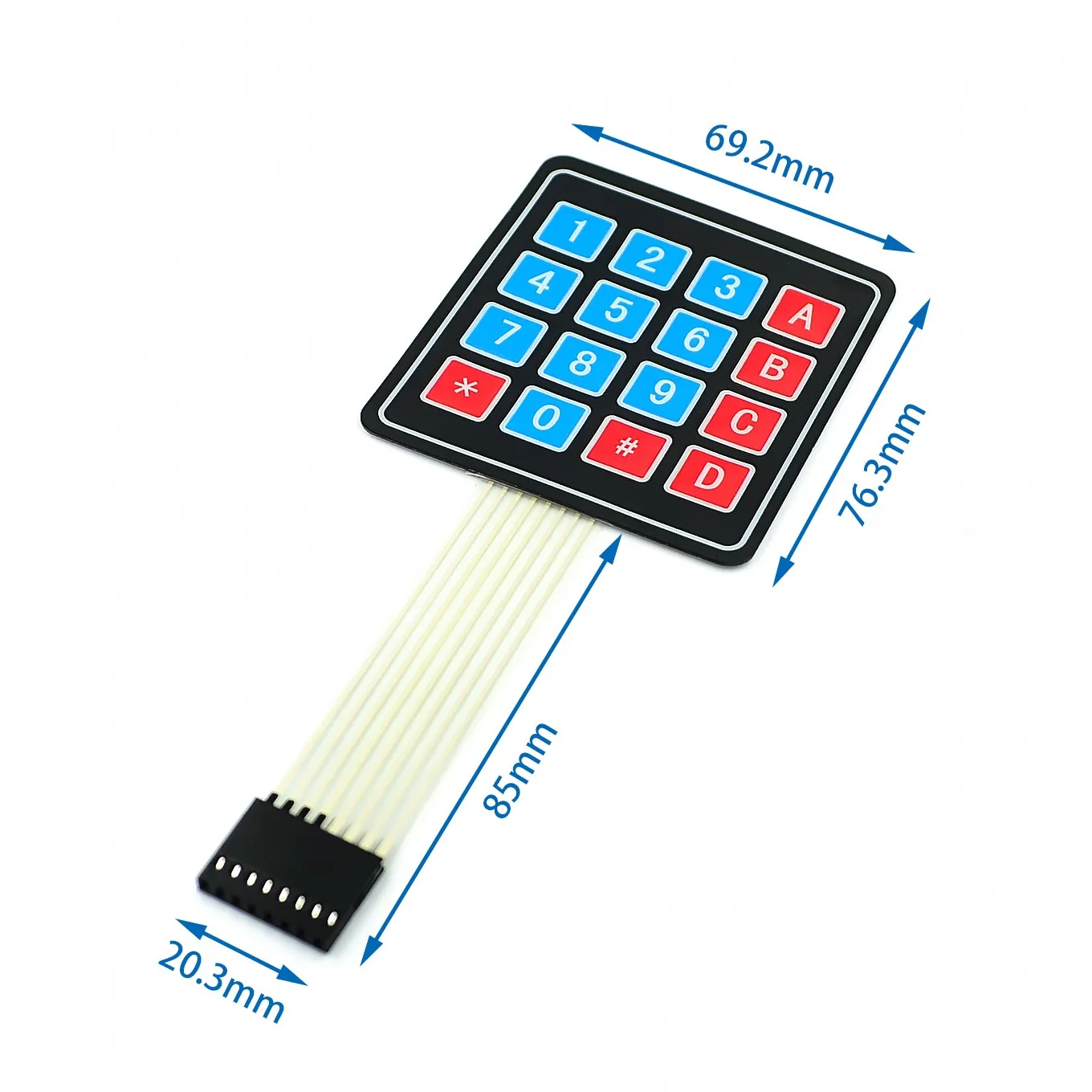 4 x 4 Matrix Keypad Membrane Switch 8 pins connector SCM Outside enlarge Keypad For Arduin